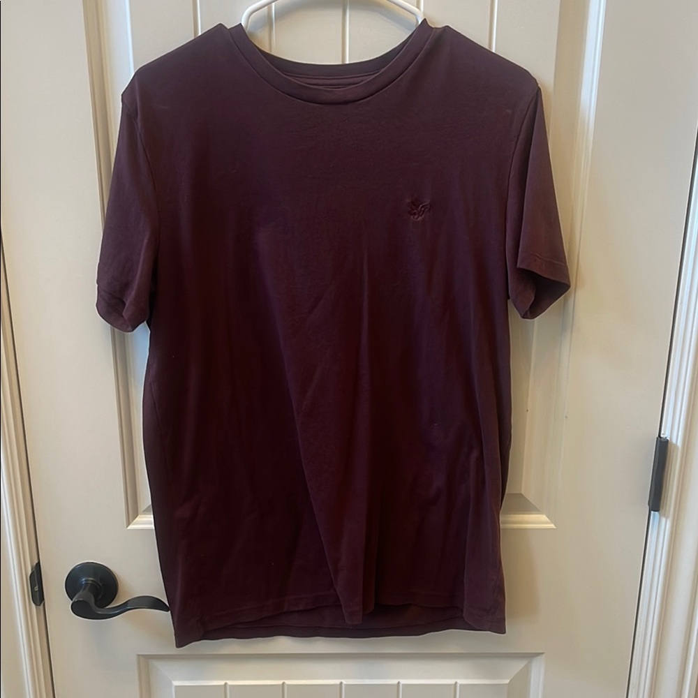 American Eagle Men's Maroon T-Shirt Size Medium